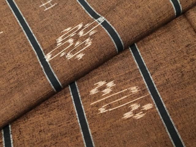 平和屋着物●上質な紬　琉球絣　正絹　逸品　DABL1192ud