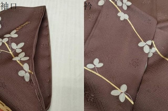 平和屋着物●訪問着　駒刺繍　花蝶文　金彩　ますいわ屋扱い　反端付き　正絹　逸品　未使用　DABL1197ud