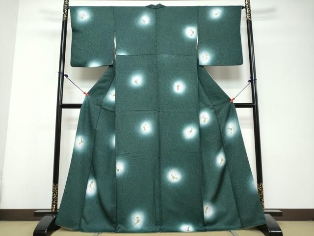 平和屋着物●上質な小紋　源氏香　瓢箪　蛍暈し　正絹　逸品　DABL1206ud
