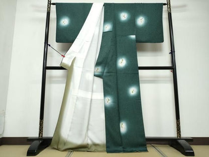 平和屋着物●上質な小紋　源氏香　瓢箪　蛍暈し　正絹　逸品　DABL1206ud