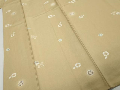 平和屋着物●上質な小紋　吉祥草花文　正絹　逸品　DABL1208ud