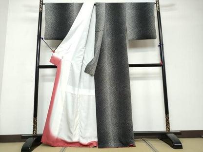 平和屋着物●上質な小紋　霞文　正絹　逸品　DABL1236ud