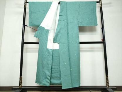 平和屋着物●本加賀友禅作家　柿本市郎監修　小紋　草花文　正絹　逸品　DABL1238ud