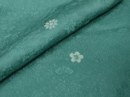 平和屋着物●本加賀友禅作家　柿本市郎監修　小紋　草花文　正絹　逸品　DABL1238ud