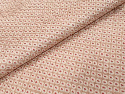 平和屋着物●大変加工の良い総絞り小紋　浅緋色　正絹　逸品　DABL1285ud
