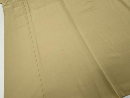 平和屋着物●上質な色無地　利休茶色　正絹　逸品　DABL1289ud