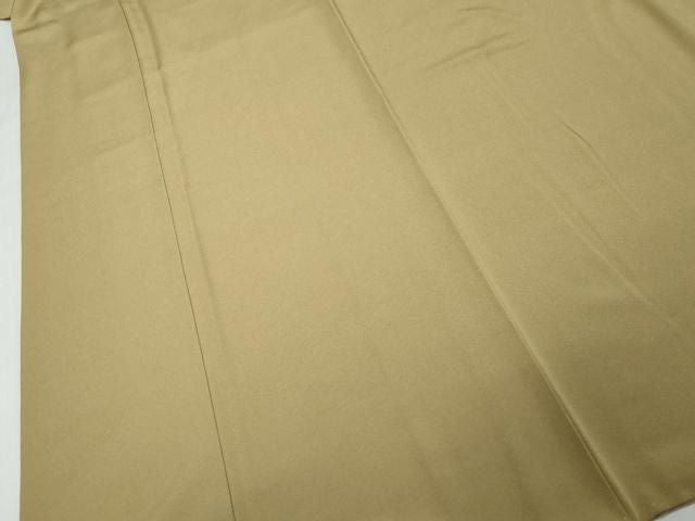 平和屋着物●上質な色無地　利休茶色　正絹　逸品　DABL1289ud