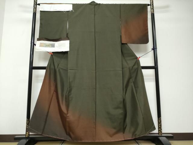 平和屋着物●訪問着　白山紬　霞文　証紙付き　正絹　逸品　未使用　DABL1290ud