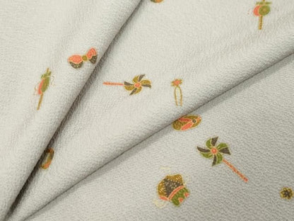 平和屋着物●上質な小紋　玩具文　正絹　逸品　DABL1292ud