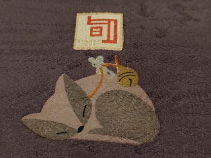 平和屋着物●訪問着　作家物　刺繍　舞桜文　金彩　正絹　逸品　DABL1300ud