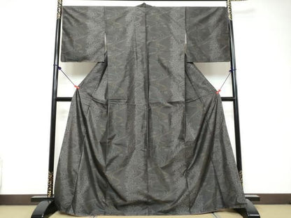 平和屋着物●本場大島紬　流水文　上代39万　正絹　逸品　未使用　DABL1304ud