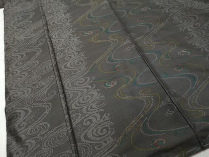 平和屋着物●本場大島紬　流水文　上代39万　正絹　逸品　未使用　DABL1304ud