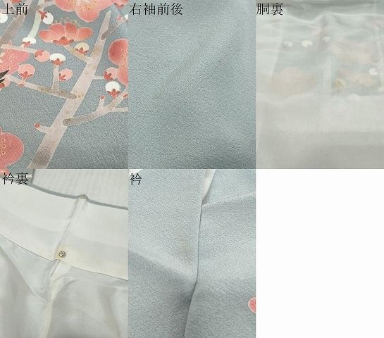 平和屋着物●訪問着　絵夢工房　加賀友禅　清明　梅　たとう紙付き　正絹　逸品　DABL1305ud