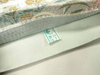 平和屋着物▼六通柄袋帯　唐織　草花　金銀糸　鈴乃屋扱い　正絹　逸品　DABL2069fe