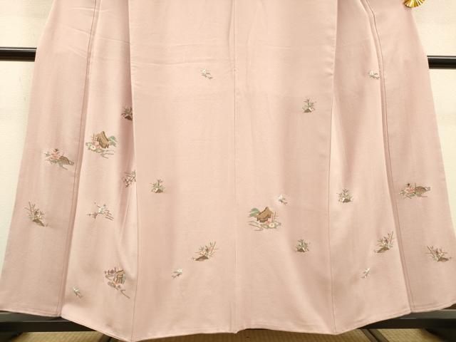 平和屋着物▼訪問着　総刺繍　風景花文　金糸　正絹　逸品　DABL2076fe