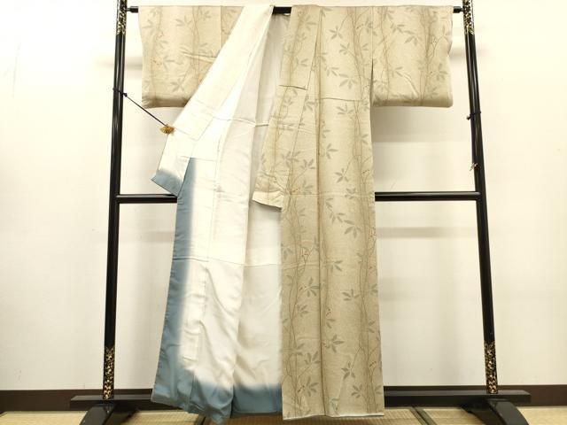 平和屋着物▼上質な小紋　南天文　正絹　逸品　DABL2083fe