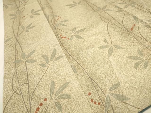 平和屋着物▼上質な小紋　南天文　正絹　逸品　DABL2083fe