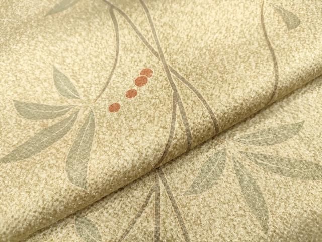 平和屋着物▼上質な小紋　南天文　正絹　逸品　DABL2083fe