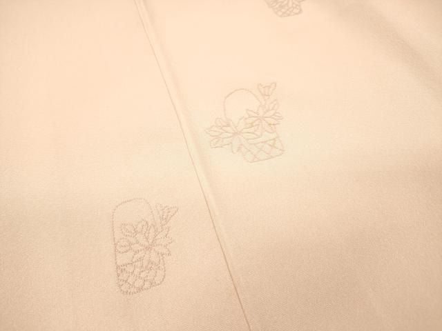 平和屋着物▼中国三大刺繍　相良刺繍　総刺繍　無地絵羽訪問着　花籠文　虹色　正絹　逸品　DABL2087fe
