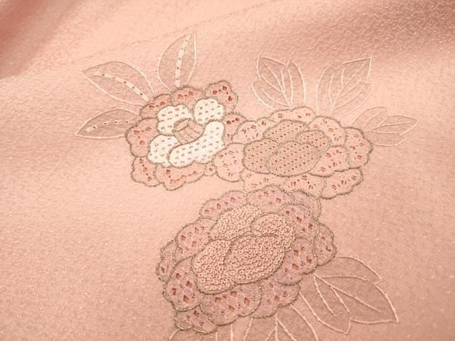平和屋着物▼中国三大刺繍 スワトウ刺繍 汕頭刺繍 相良刺繍 総刺繍 訪問着 御所車花文 金銀糸 さが美扱い 正絹 逸品 未使用 DABL2102fe