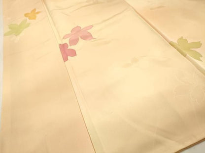 平和屋着物▼上質な小紋　地紋起こし　舞花文　暈し染　正絹　逸品　DABL2107fe
