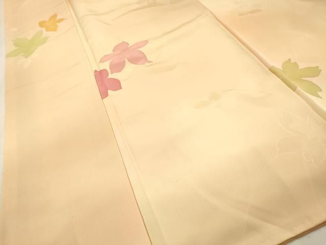 平和屋着物▼上質な小紋　地紋起こし　舞花文　暈し染　正絹　逸品　DABL2107fe