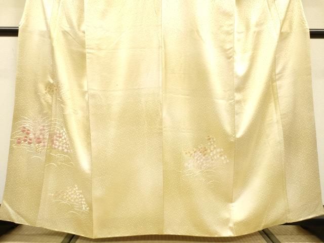 平和屋着物▼訪問着　総刺繍　草花　暈し染　正絹　逸品　DABL2108fe