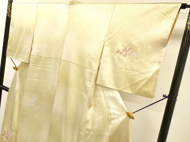 平和屋着物▼訪問着　総刺繍　草花　暈し染　正絹　逸品　DABL2108fe