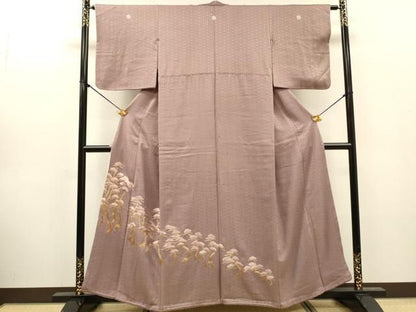 平和屋着物▼豪華色留袖　総刺繍　松　正絹　逸品　DABL2109fe