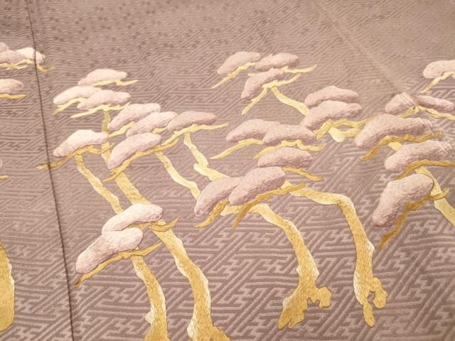 平和屋着物▼豪華色留袖　総刺繍　松　正絹　逸品　DABL2109fe