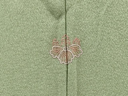 平和屋着物▼訪問着　作家物　駒刺繍　総刺繍　草花　金銀糸　正絹　逸品　DABL2112fe