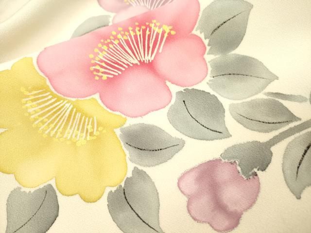 平和屋着物▼小振袖　二尺袖　手描き　枝花　暈し染　正絹　逸品　DABL2117fe