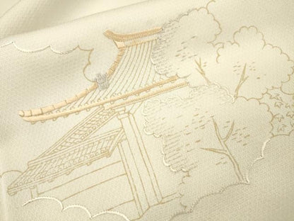 平和屋着物▼訪問着　総刺繍　人物文　正絹　逸品　DABL2120fe