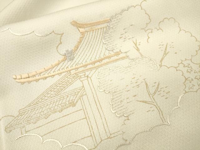 平和屋着物▼訪問着　総刺繍　人物文　正絹　逸品　DABL2120fe