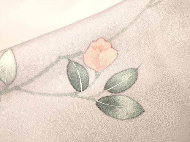 平和屋着物▼訪問着　手描き　枝花　暈し染　正絹　逸品　DABL2121fe