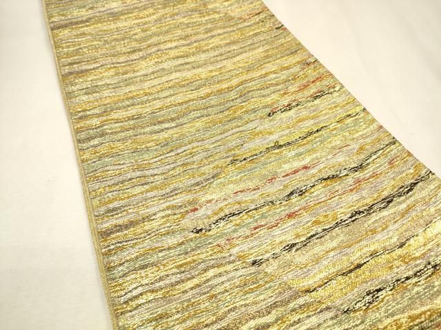 平和屋着物▼六通柄袋帯　紫鳳　霞文　金糸　正絹　逸品　DABL2132fe