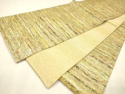 平和屋着物▼六通柄袋帯　紫鳳　霞文　金糸　正絹　逸品　DABL2132fe