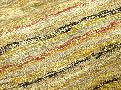 平和屋着物▼六通柄袋帯　紫鳳　霞文　金糸　正絹　逸品　DABL2132fe