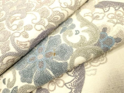 平和屋着物▼中国三大刺繍　相良刺繍　総刺繍　太鼓柄袋帯　紬地　正倉院　正絹　逸品　DABL2176fe