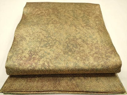 平和屋着物▼両面　全通柄袋帯　横段霞文　金彩　正絹　逸品　DABL2188fe
