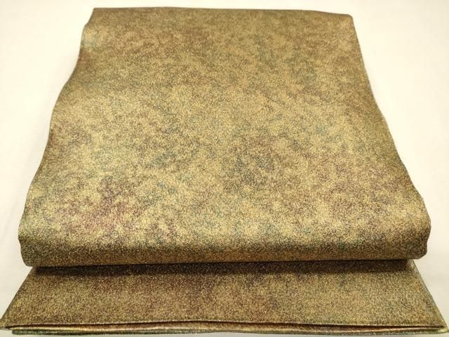平和屋着物▼両面　全通柄袋帯　横段霞文　金彩　正絹　逸品　DABL2188fe