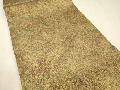 平和屋着物▼両面　全通柄袋帯　横段霞文　金彩　正絹　逸品　DABL2188fe