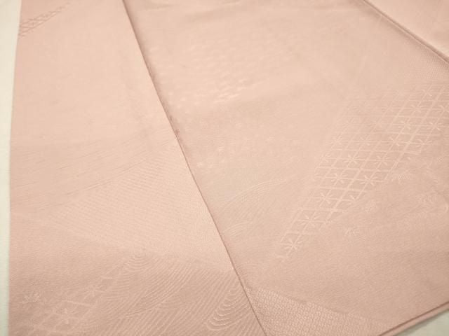 平和屋着物▼上質な色無地　切嵌花地紋　梅鼠色　正絹　逸品　DABL2212fe