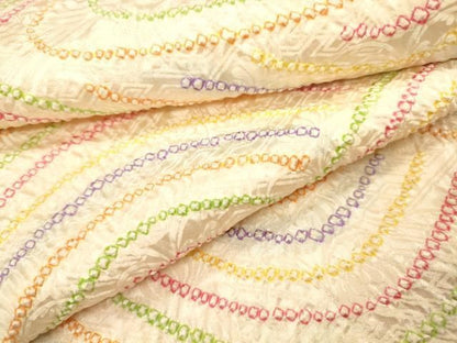 平和屋着物▼上質な小紋　総絞り　流水文　正絹　逸品　DABL2220fe