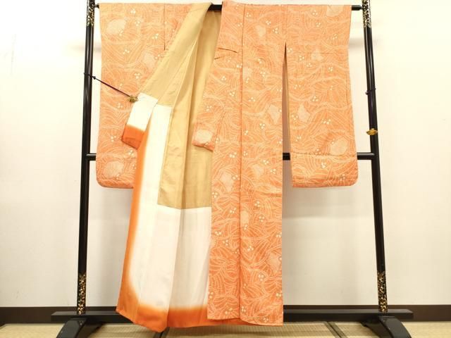 平和屋着物▼豪華振袖　総絞り　草花　正絹　逸品　DABL2225fe