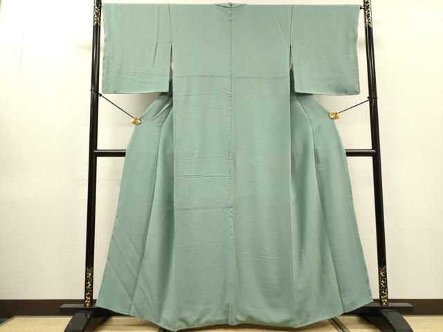 平和屋着物▼上質な色無地　千草鼠色　正絹　逸品　DABL2227fe