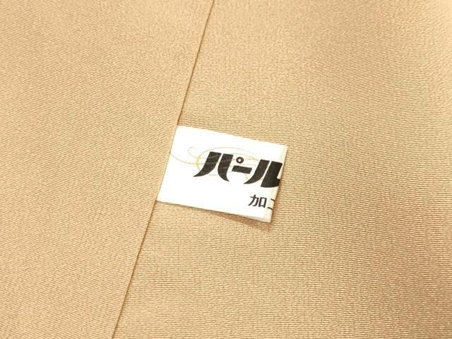 平和屋着物▼無地絵羽訪問着　草花地紋　白茶色　正絹　逸品　DABL2228fe