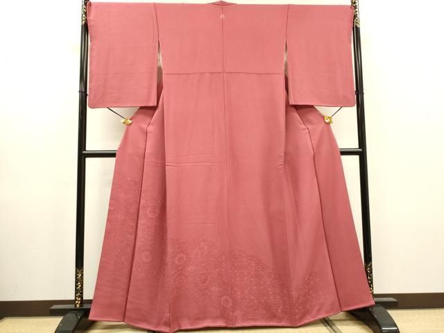 平和屋着物▼豪華色留袖　正倉院地紋　長春色　正絹　逸品　DABL2230fe