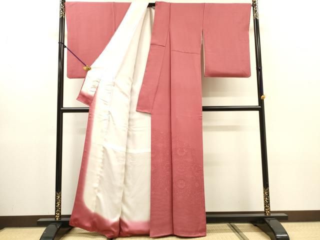 平和屋着物▼豪華色留袖　正倉院地紋　長春色　正絹　逸品　DABL2230fe