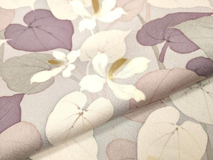 平和屋着物▼訪問着　作家物　手描き　草花　正絹　逸品　DABL2242fe